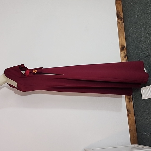 Dress Vintage Faux Corset Burgundy Plus Size 18 - Picture 5 of 9